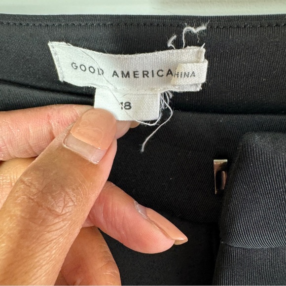 Good American Black Slim Fit Pants Women’s Stretch Workwear TrousersSize 18 - Picture 5 of 14